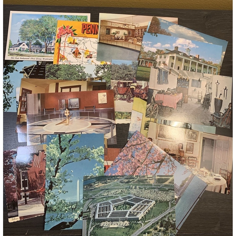Lot of 29 Washington DC Virginia Penn Postcards Vintage Color Mid-Century Views